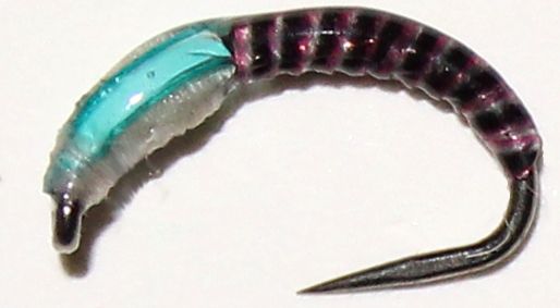 Buzzer ,synthetic Quill black,pink, blue barbless #12  [Q35]