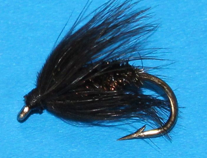 16 Small Hook Dry Flies - Greenwell, Alder and Black and Peacock -  Troutflies UK