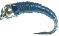 maggot,latex- Black- Gold head #16 [mag 2]