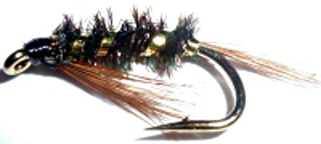 5 x DIAWL BACH -Gold ribbed #12 barbed/ D15