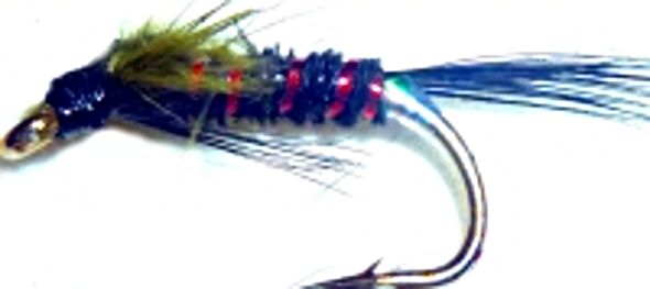 5 x  Diawl bach,Olive marabou buds #14 / D29