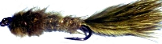 5 x  Damsel nymph - Olive Marabou unweighted #12 barbed /DAM 21