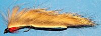 zonker -Natural with gold Mylar body and red throat hackle , # 10 barbed/Z 31