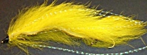 5 X  Snake fly Yellow  # 10 barbed, unweighted , SF 5
