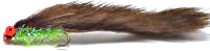 5  X MINKY-Brown /Green/Hot head #10 BARBED/M23