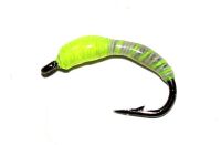 Okey Dokey , White and chartreuse  #12 barbed [OD 2]