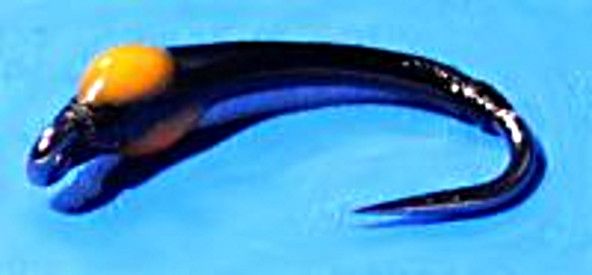 5 x.   Buzzer-Black-Orange hot spot #12 barbless  [HS28]