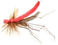 Daddy long legs - Red  foam  #12 Barbed  DAD 11]