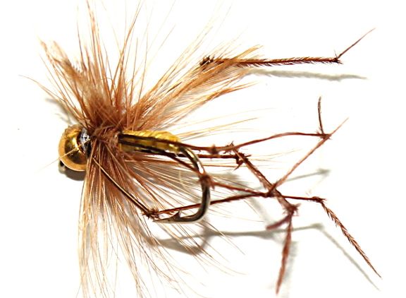 Daddy long legs Gold head, standard #12 Barbed[ VD 18]