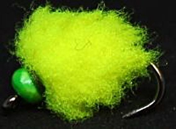 5 x FL Yellow Eggstasy egg - hot head Green #10 barbless / E103. S