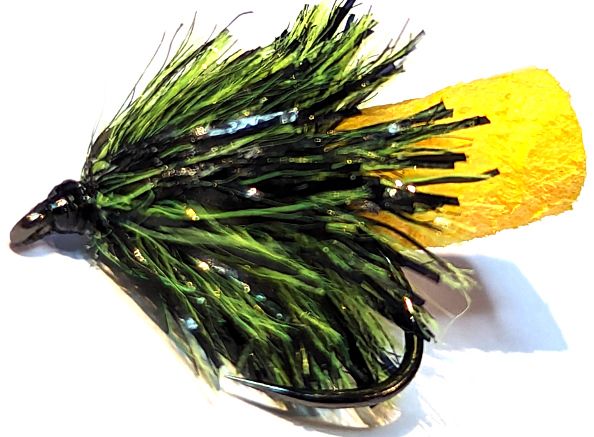 Two Tone Fabs- Imp green / yellow  #10 barbless [FAB50]
