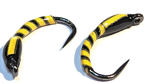 Buzzer -yellow ,synthetic Quill , barbless #12  [Q30]