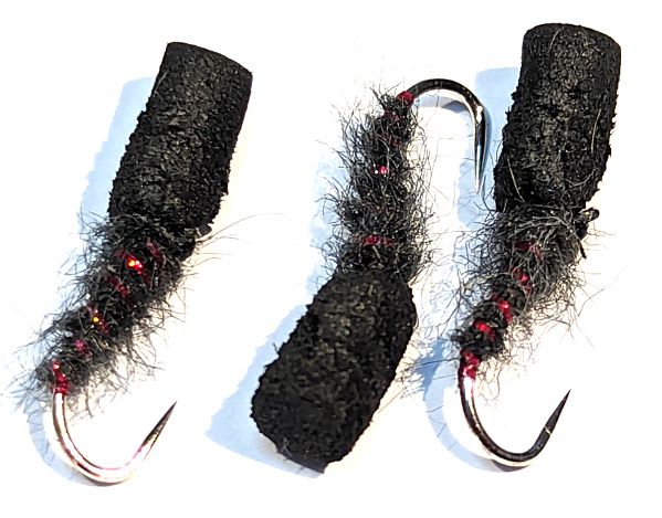 Buzzer-suspender -  Scruffy Black and holo Red#12  BARBLESS  [FB34]