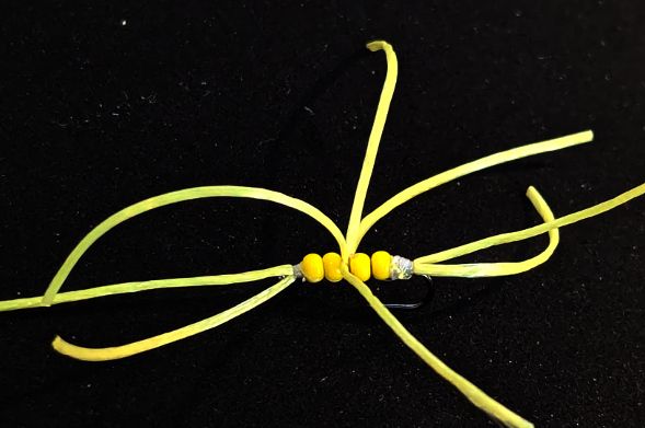Bloodworm, Beaded Apps ,Yellow # 12 Barbless[BL1]