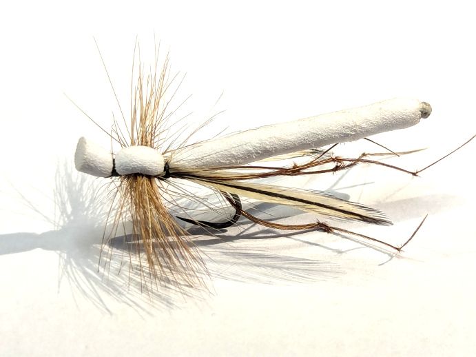 Daddy long legs,White foam# 12 Barbless wide gape  [DAD 25]