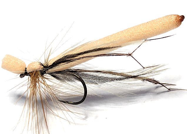 Daddy long legs, LT TAN  foam # 12 Barbless wide gape  [DAD 26]