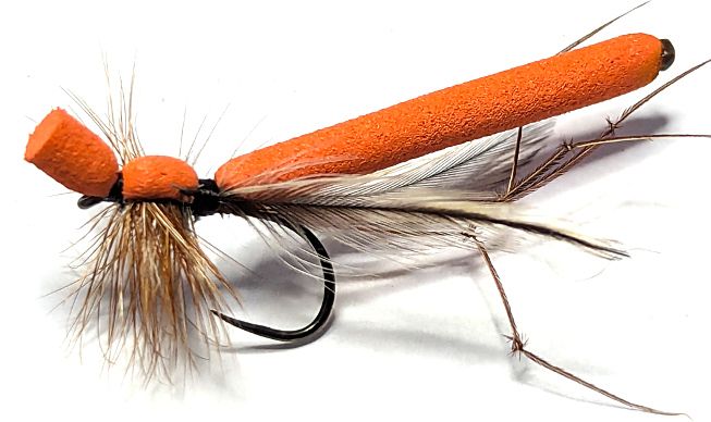 Daddy long legs, ORANGE # 12 Barbless wide gape  [DAD 26]