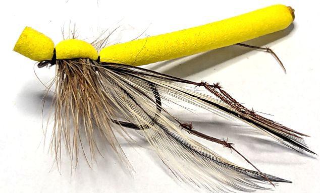 Daddy long legs, YELLOW # 12 Barbless wide gape  [DAD 28]