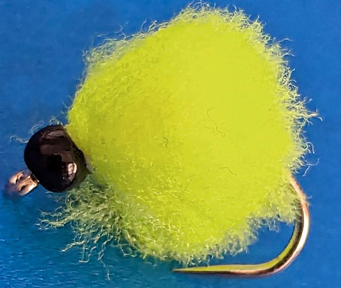 FL Yellow Eggstasy  egg  - hot head Black, barbless / E107