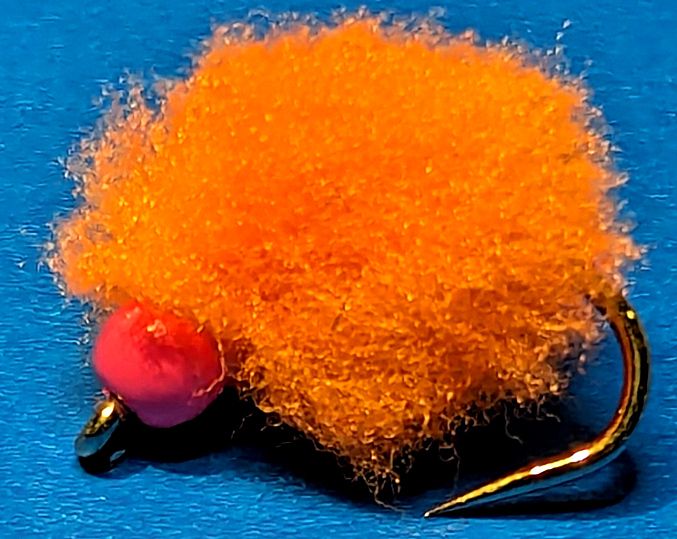 Fire Orange Eggstasy  egg  - hot head Pink #10 Barbless/ E110