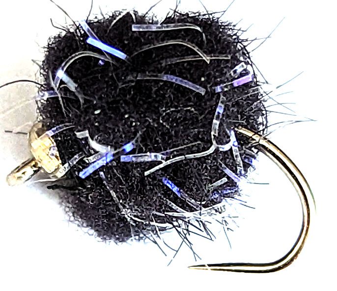 Eggstasy  egg ,Electric UV, black, #10 barbless  / E153