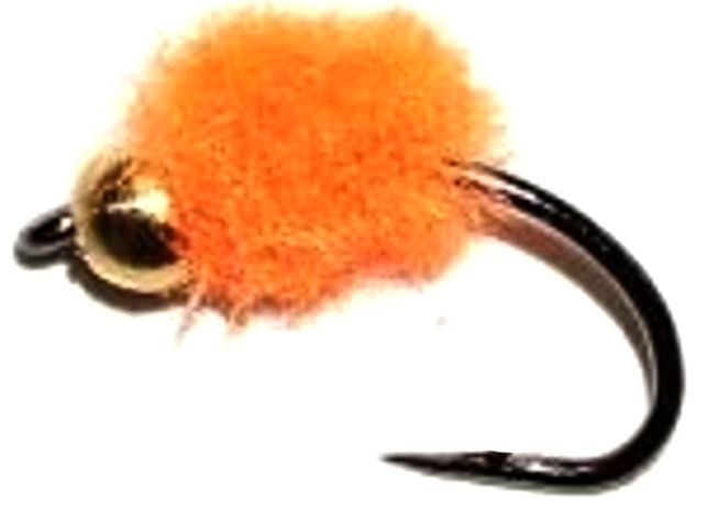 NANO EGGSTASY EGG FLY , MINI  FIRE ORANGE  #16 barbless [egg160]