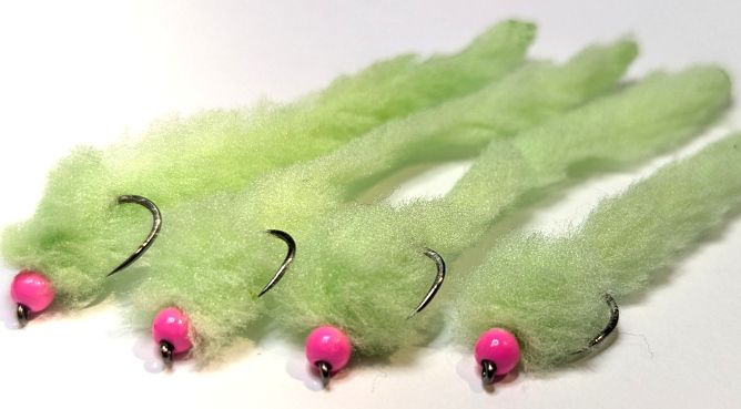 Eggstasy worm, mojito/Pink, barbless  [EW 11]