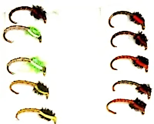 10  X   Blakestone buzzers , Trout flies, assorted patterns