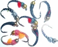 10 X  Beadhead Buzzers ,10 x Trout flies, assorted patterns