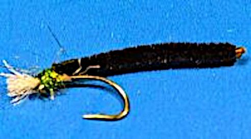 10 X Buzzer ,Palomino midge Black #12 barbed [BST17]