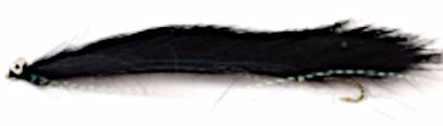 10 X Snake fly- Chain eye- Black # 10 barbed SF 6