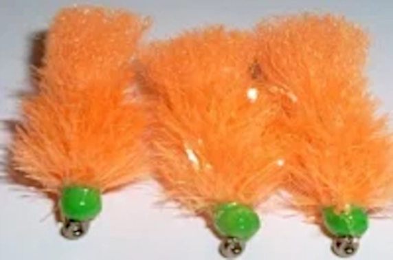 10 X  Blob -Orange and Green #10 BARBED /BL20