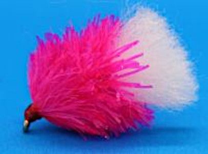 10 X  Blob - Pink with Blushing White tail #10 barbed /BL13