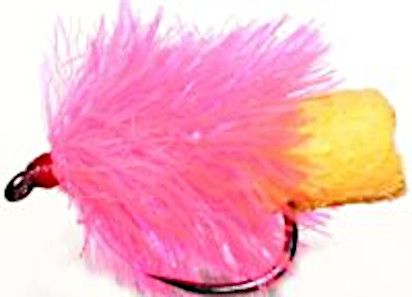 FABS X 10 FLIES ,FL Pink and Yellow,barbless # 10 [F 36]