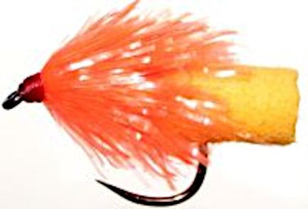 FABS X 10 FLIES ,coral orange and Yellow,barbless # 10 [F41]
