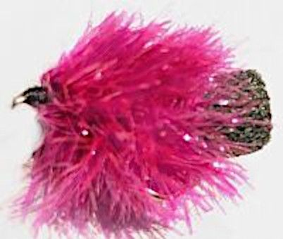 FABS X 10 FLIES ,Cerise Pink and Black #10 barbed / F 9