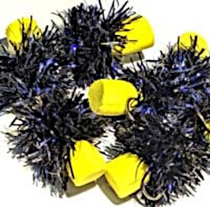FABS X 10 FLIES ,Black and Yellow uv / F25