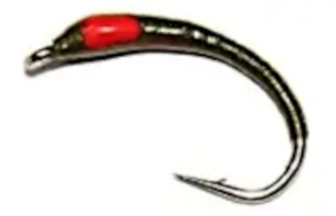 10 X  Buzzer-Olive-Red hot spot #12 barbed  [HS3]