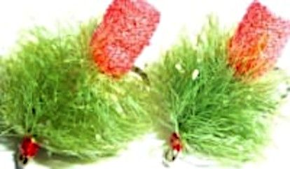 10  X ,FAB - Olive and Red #10 barbed / F 20