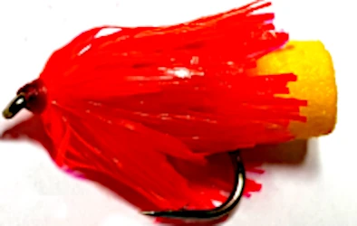 10  X FAB - Jelly ,Red and Yellow Barbless # 10 / F32
