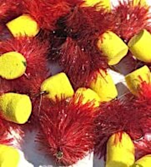 10  X FAB - Fiery brown and yellow # 10 barbed F55