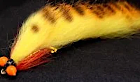 10 x   Zonker -Tiger barred Yellow / Orange with Orange hot head # 10 barbed [Z 77]