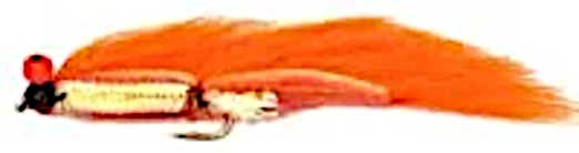 10 x   Zonker -Orange / Pearl with Orange hot head # 10 barbed[Z 68]