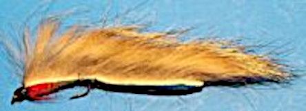 10 x   zonker -Natural with gold Mylar body and red throat hackle , # 10 barbed/Z 31