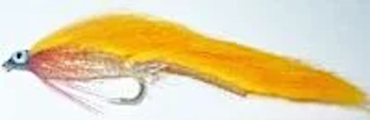 10 x   zonker - Yellow and Pearly mylar# 10 barbed, /Z15