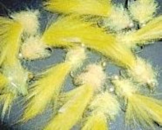 10 x   Zonker - variant- Yellow / fritz / dumbell eyes ,# 10 barbed/Z5