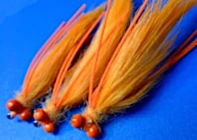 10 x   zonker - variant- leggy Orange /Chain eye ,#8 barbed/Z21
