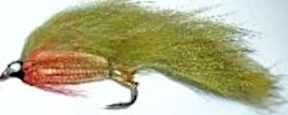 10 x   zonker - Olive with Gold mylar body , # 10 barbed/Z24