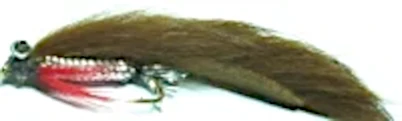 10 x  zonker - chain-eye Brown and Silver,# 10 barbed /Z 7