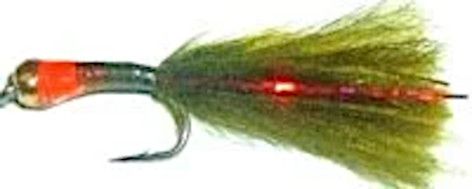 10  X  Damsel nymph - Olive stalker #12 barbed / DAM 12
